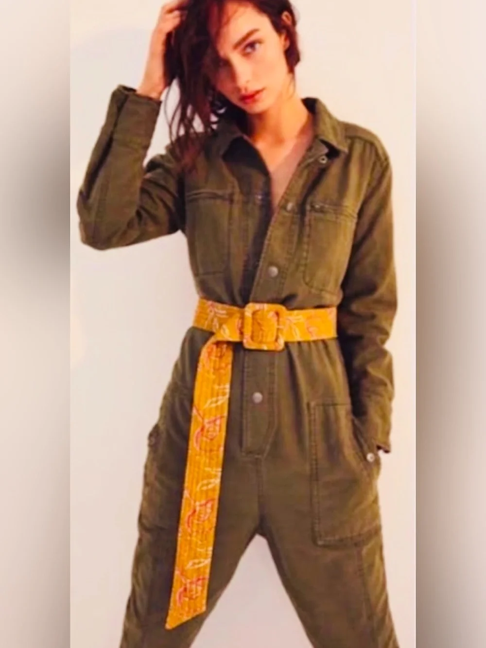 Free People Frisco Long Fabric Belt NWOT O/S